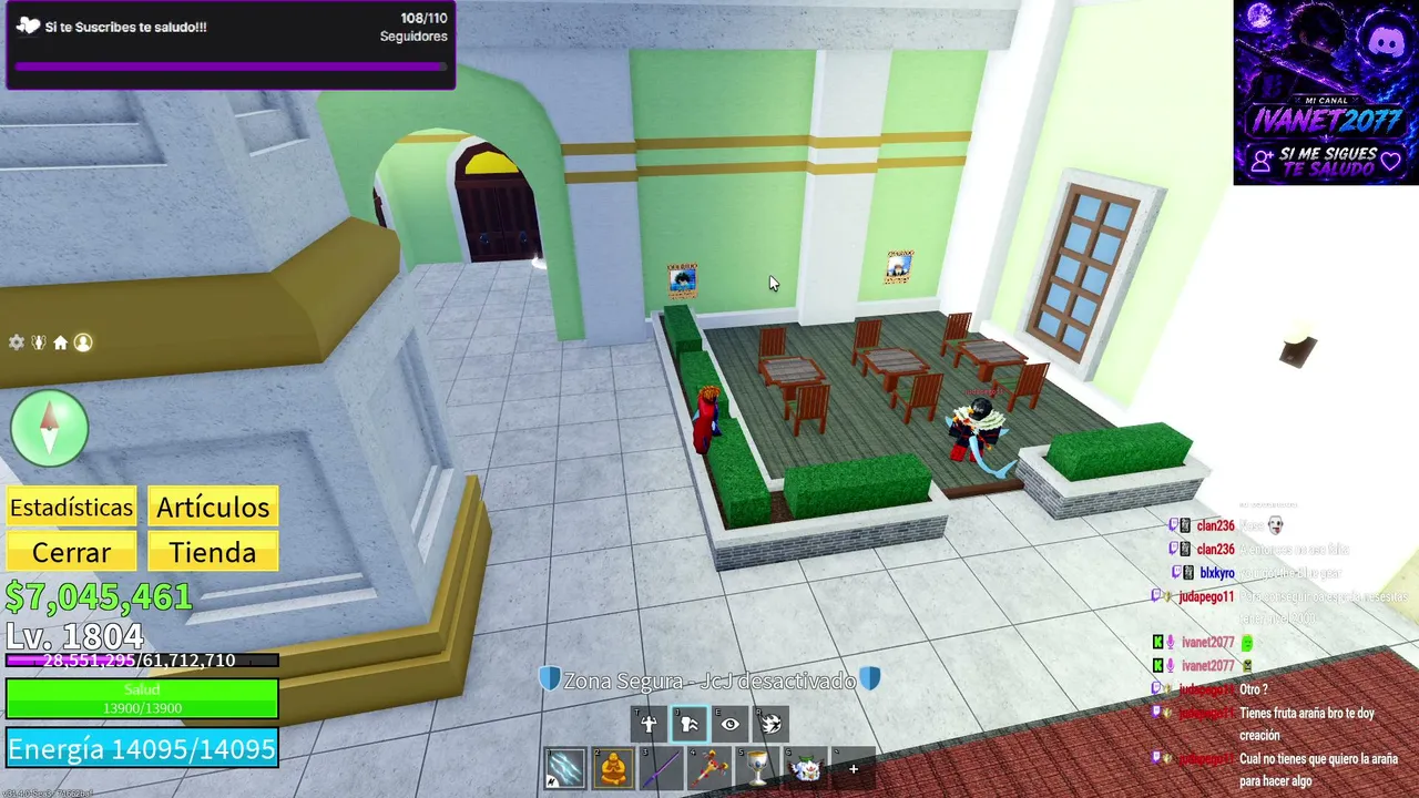 Jugando roblox con seguidores.