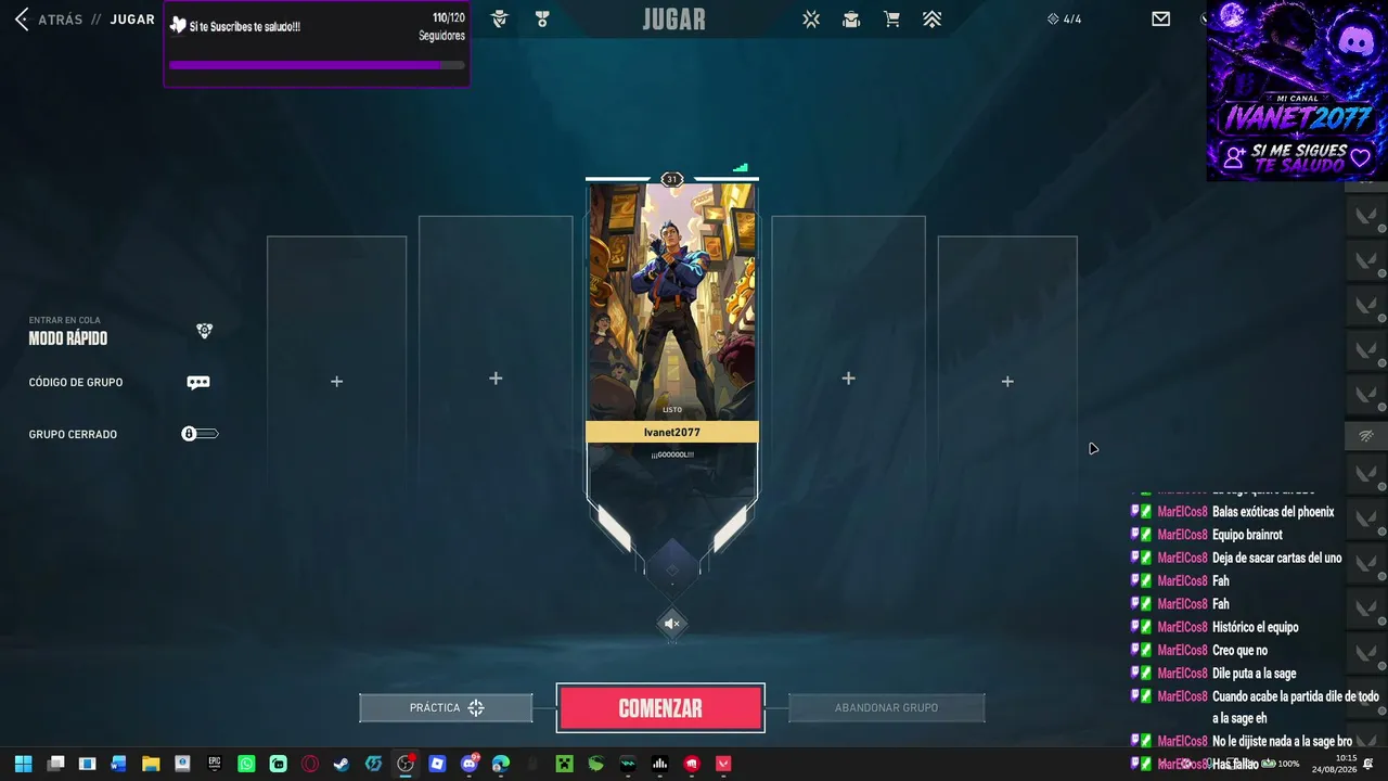Jugando Valorant con personajes randoms