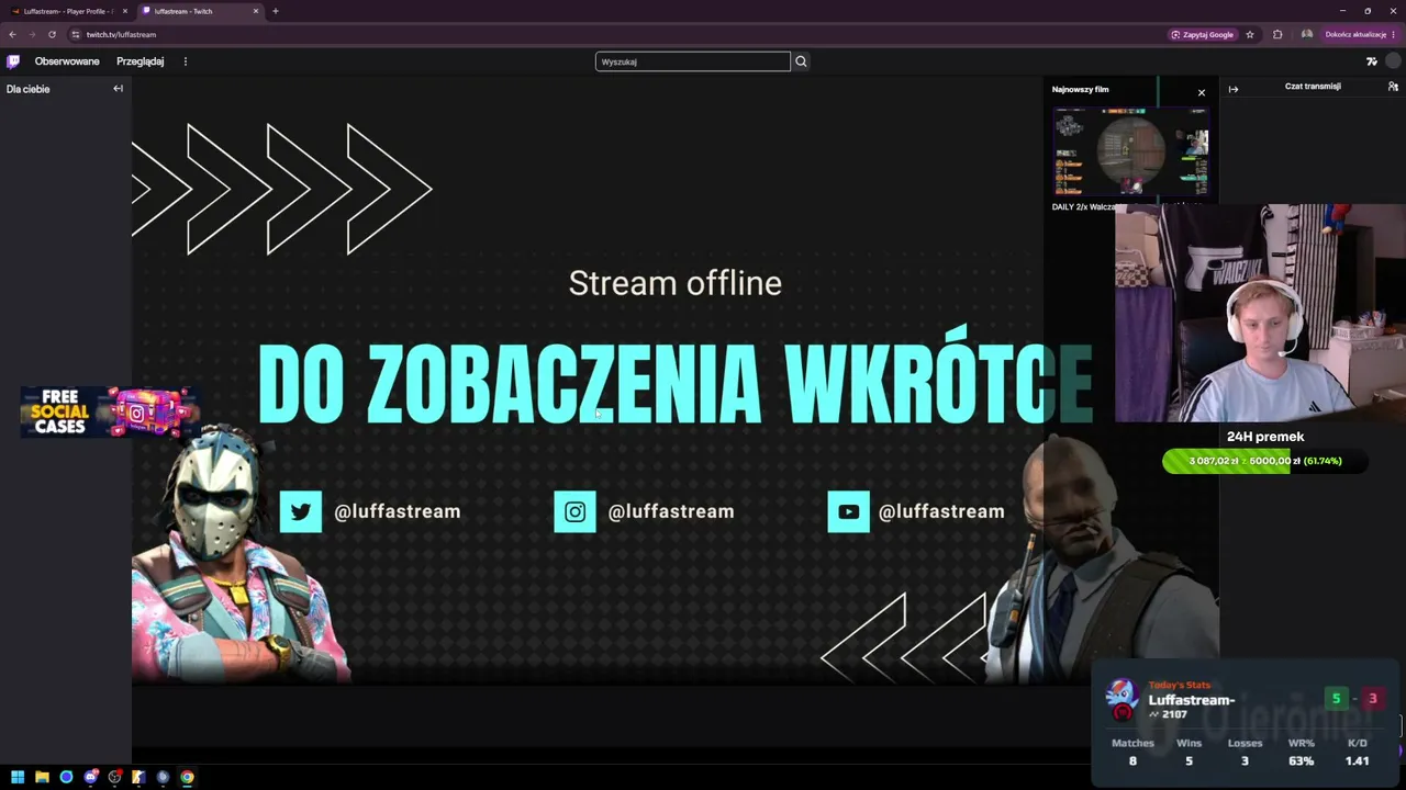 DAILY 3/x | Dzisiaj losowanie !kosa🌞Faceit prema🌞 | !skins !strona (delay 25sec)
