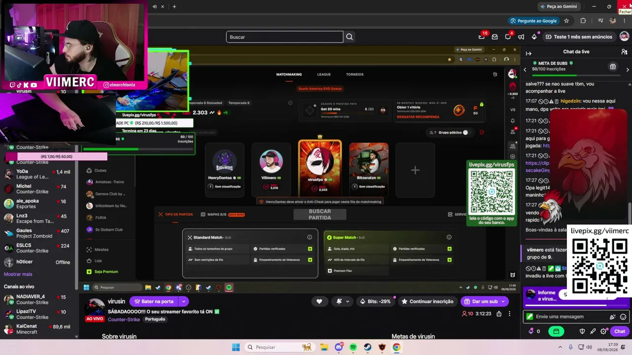 Deus e bom e o diabo não presta! sorteio de skin todo final de partida!  !galoskins !loja