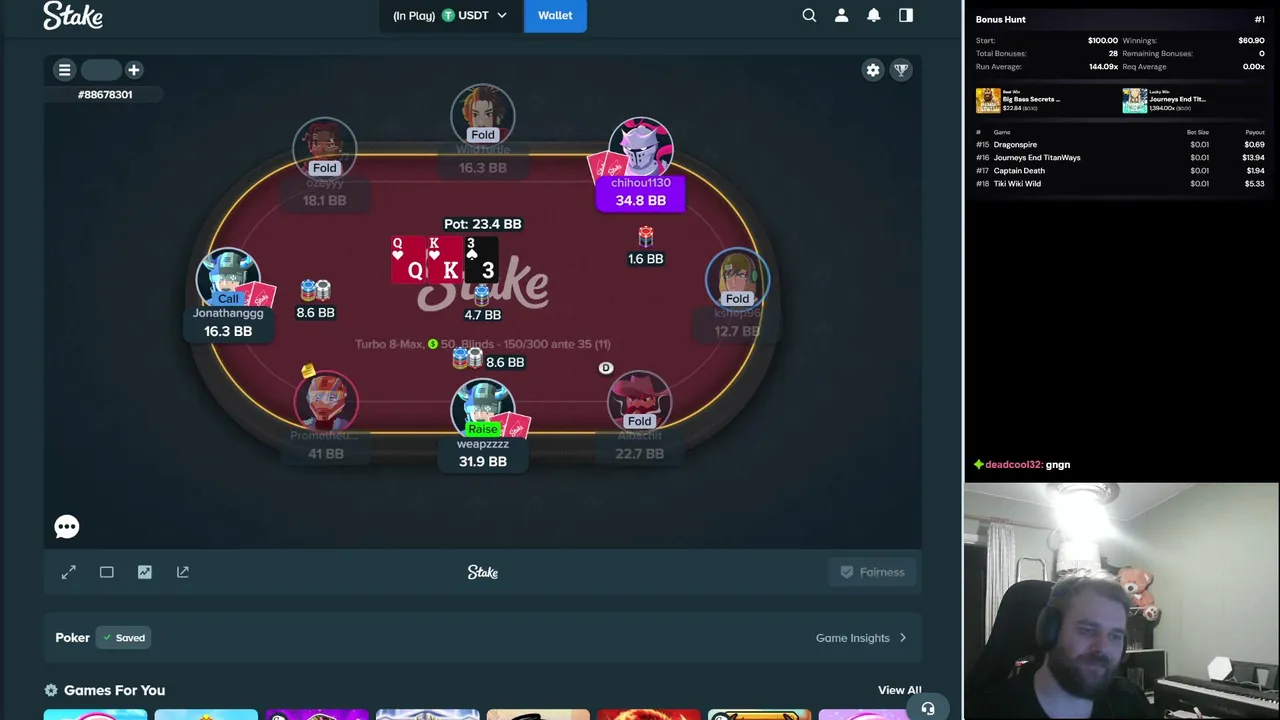 NO DELAY Stake poker + bonus hunt !octopi !discord !stake !water