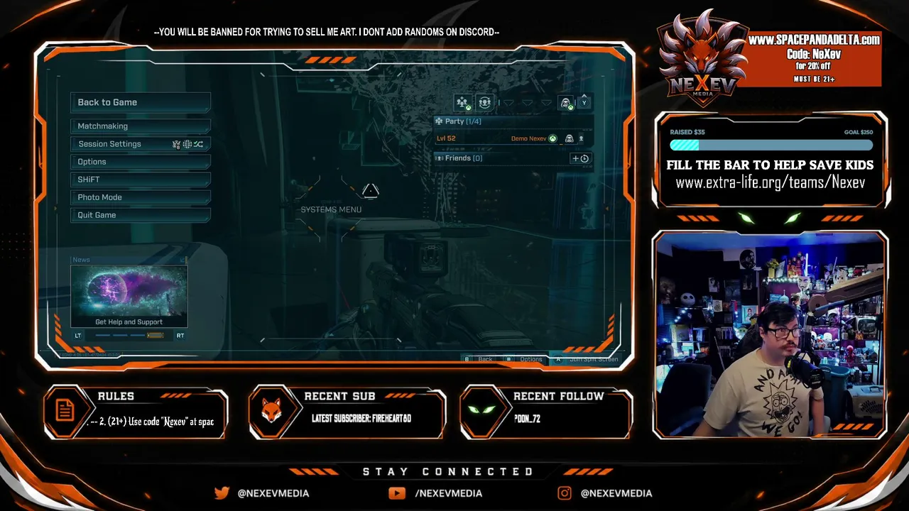 Chilling out on the grind! (Charity) | Sponsored by SpacePandaDelta | NEXEV