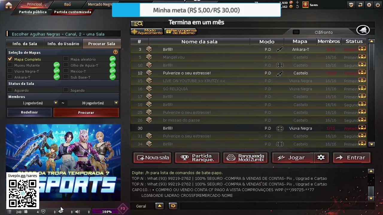 🔴CROSSFIRE AO VIVO🔴TENTANDO PEGAR MESTRE🔴