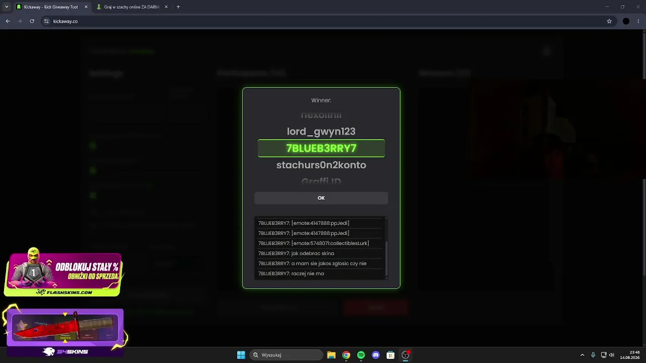 GRAMY SE TAK O OD BUTA BLIK 23:30🕧 SKINY ZA FREE I SKINY ZA PKT KANAŁU I 2000PLN NA G4SKINS W SKINACH DLA WAS💸!g4