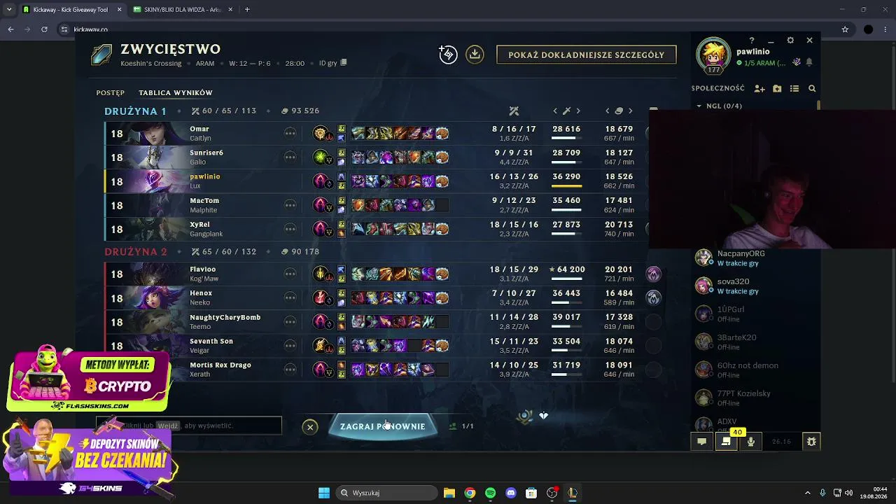 TYTAN PRACY [2/2] BLIK 23:55🕧 SKINY ZA FREE I SKINY ZA PKT KANAŁU I 2000PLN NA G4SKINS W SKINACH DLA WAS💸!g4