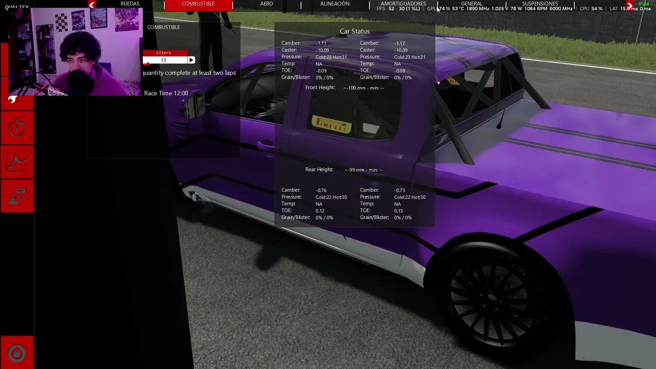 FECHA TEST, de las TPA 
(TURISMO PICKUP ARGENTINO) 
LIGA: AVSR
PILOTO: EXEQUIEL CARRIZO (YO) #33
TEAM: STYLERACING