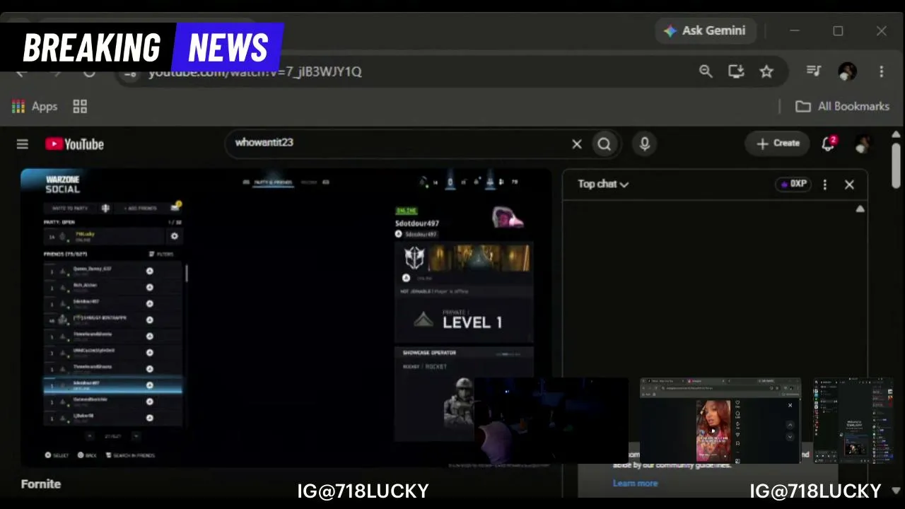 718LUCKY LIVE NOW! GAMING & IRL STREAMING!