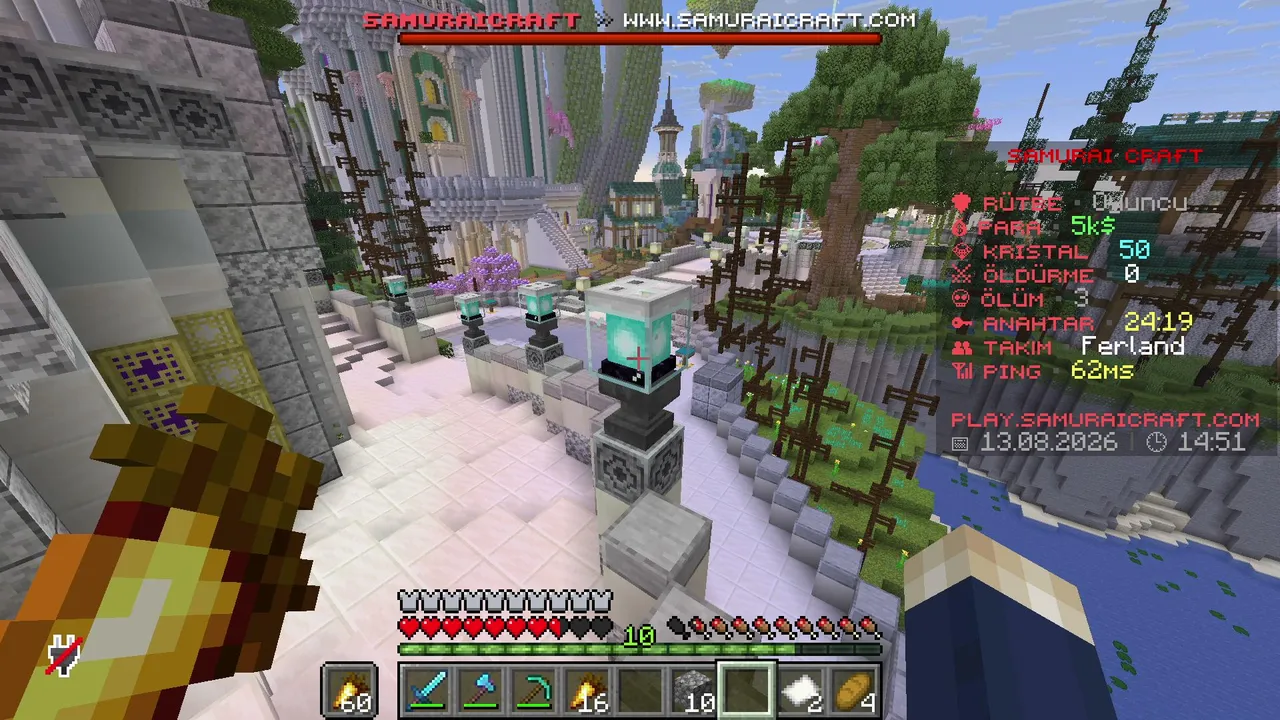 SamuraiCraft Açıldı #BETA !dc !ip !bağış