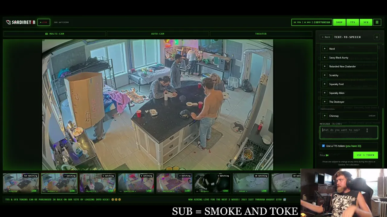 SARTINE TIN AND OMEGLE!! FREE TTS!!