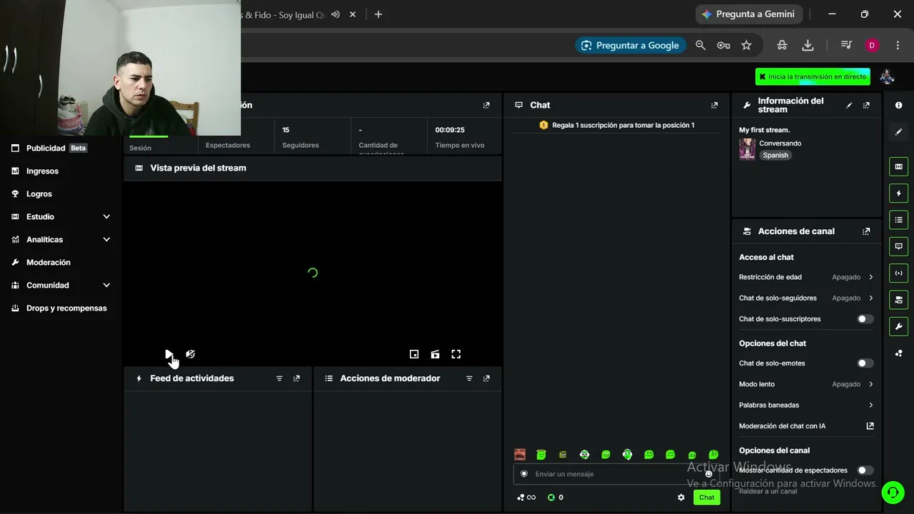 My first stream.