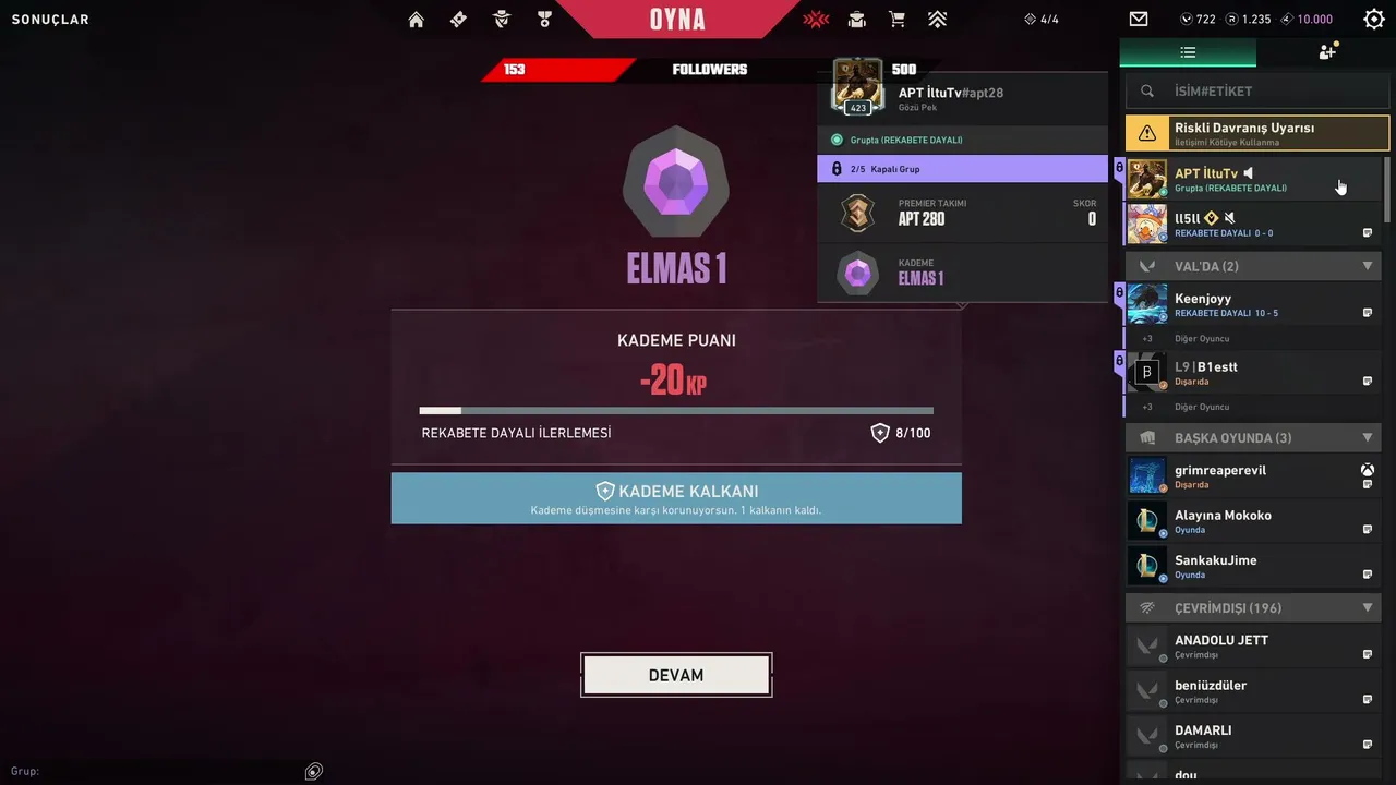 tryhard Kahveni al gel DİA/YÜCE ELO !dc !sunucu !donate  !bağış