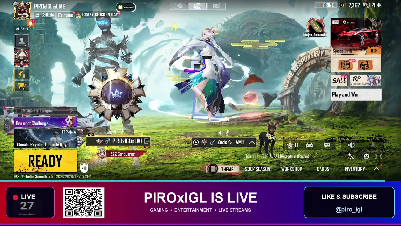 BGMI ULTIMATE ROYALE Rank Push | PIROxIGLisLIVE