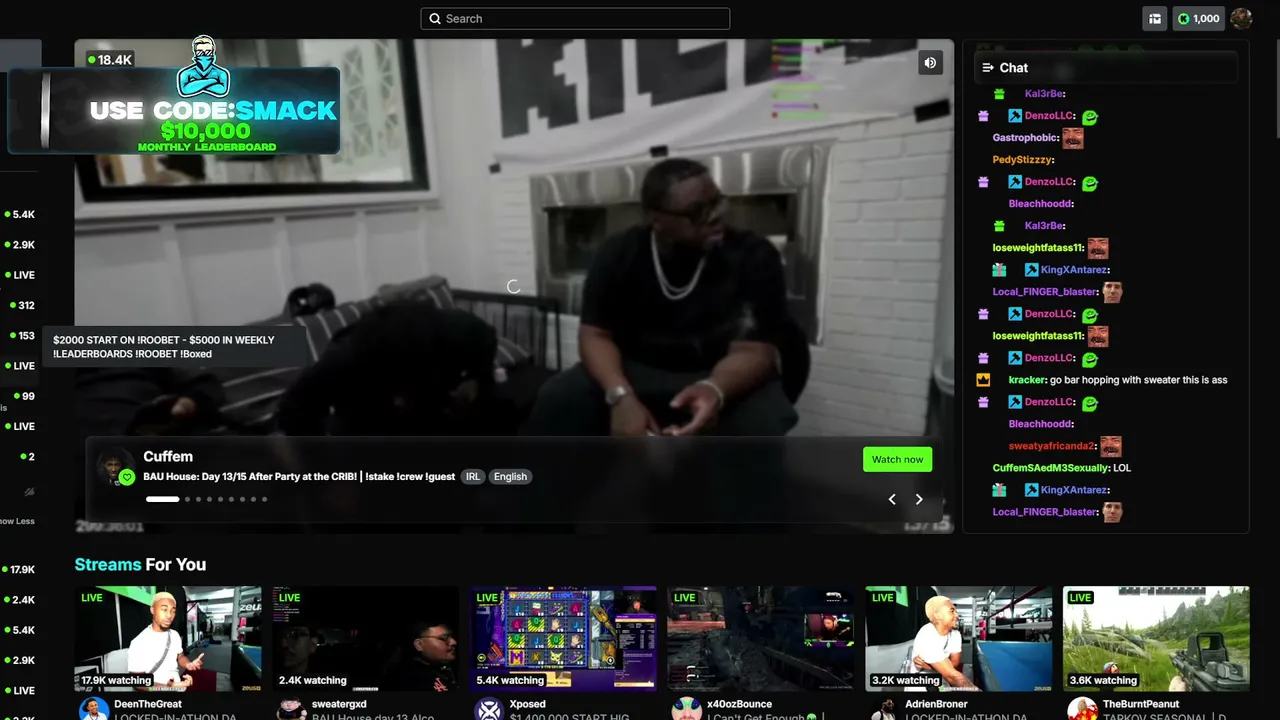 Late Night Gamba 2K START 10.5k Monthly Shuffle Leaderboards. Smackdowness.com $50-$100 stream givy