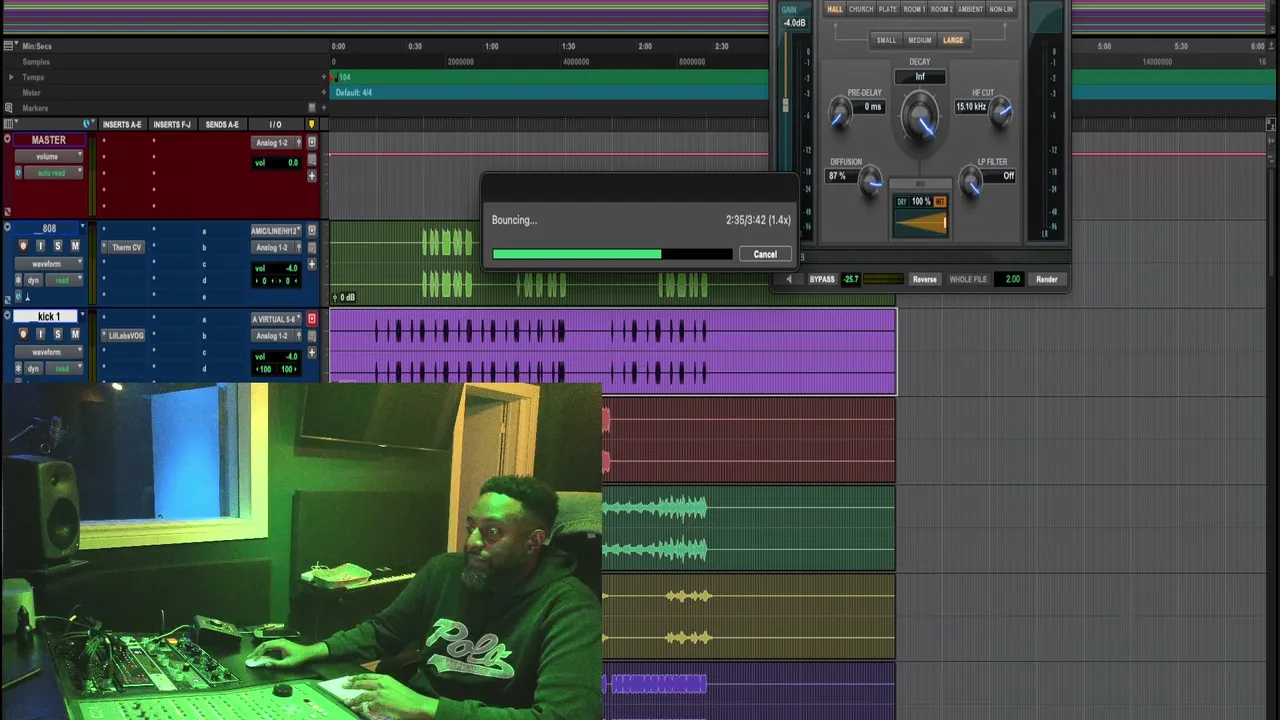 In the Recording Studio Mixing & Mastering in pro Tools 🔥 (LIVE)