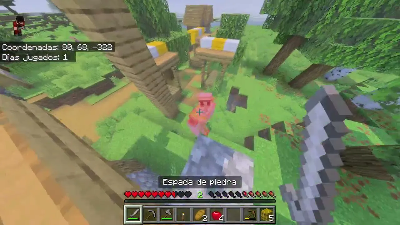 Jugando y charlando tranquilamente.