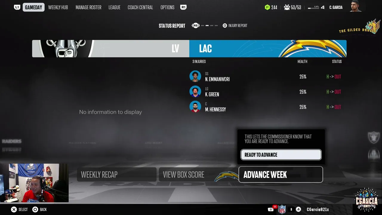 CFAM Madden 27 Franchise User Preseason Game!!! Just A Gamer, Gaming!!!