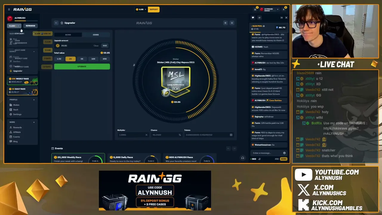 NEW LB ON CLASH | 7k Monthy !lb | !clash !rain !skinrave |