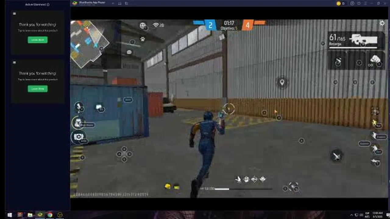 jugando free fire un rato gente