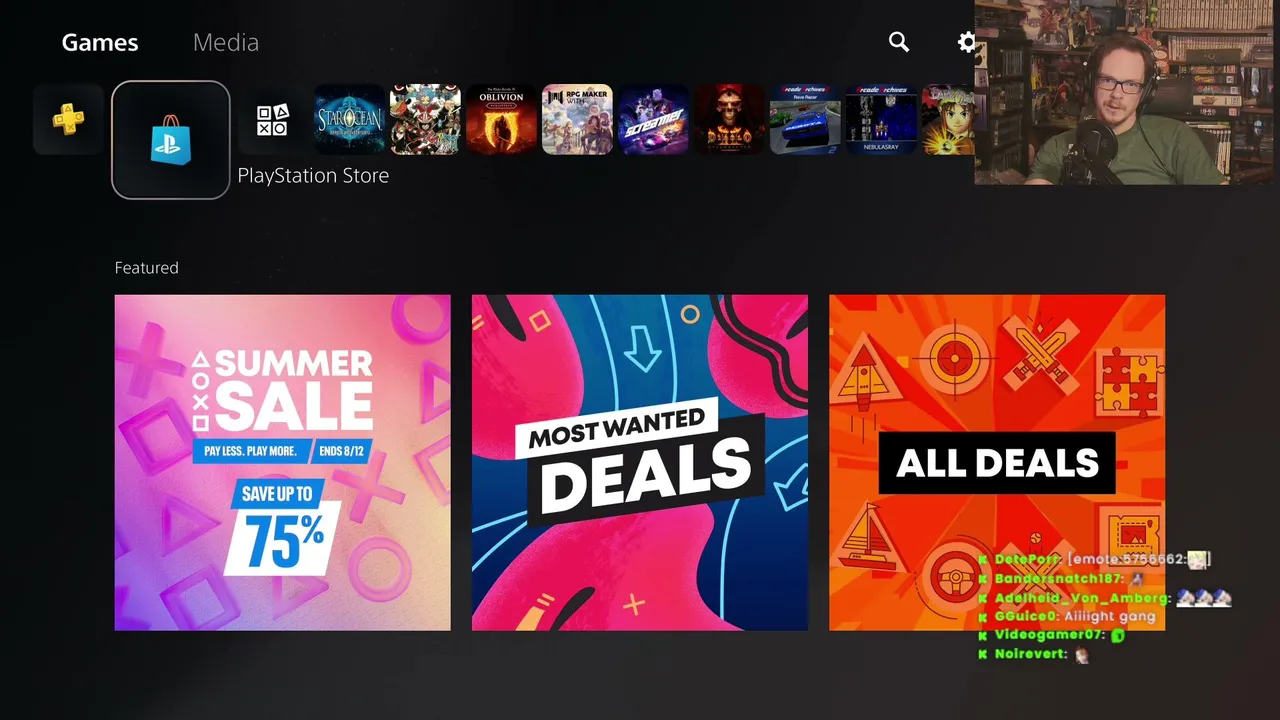 Checking out upcoming and new games on PS5