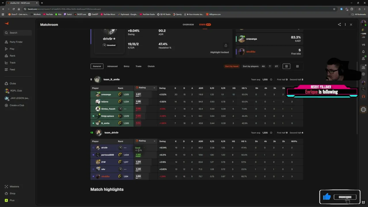 LIVE FaceIT Poc pita cu CS