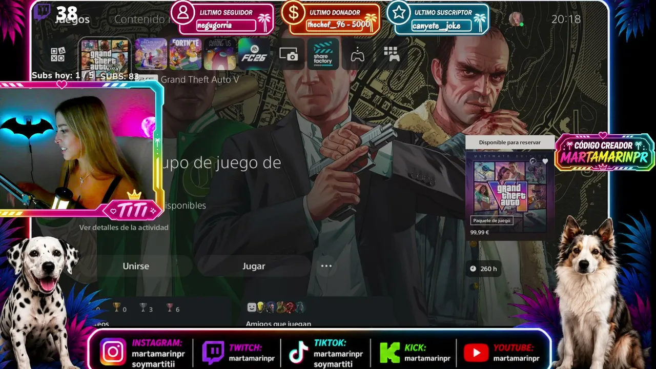 💨 GTA CARRERITAS 😏 Si me ves primera... despiértame 😂 !discord !redes