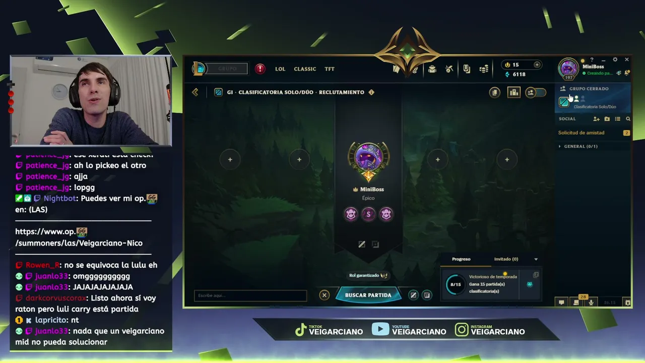UNRANKED A CHALLENGER EN BR | OTP VEIGAR (hoy si prendió)