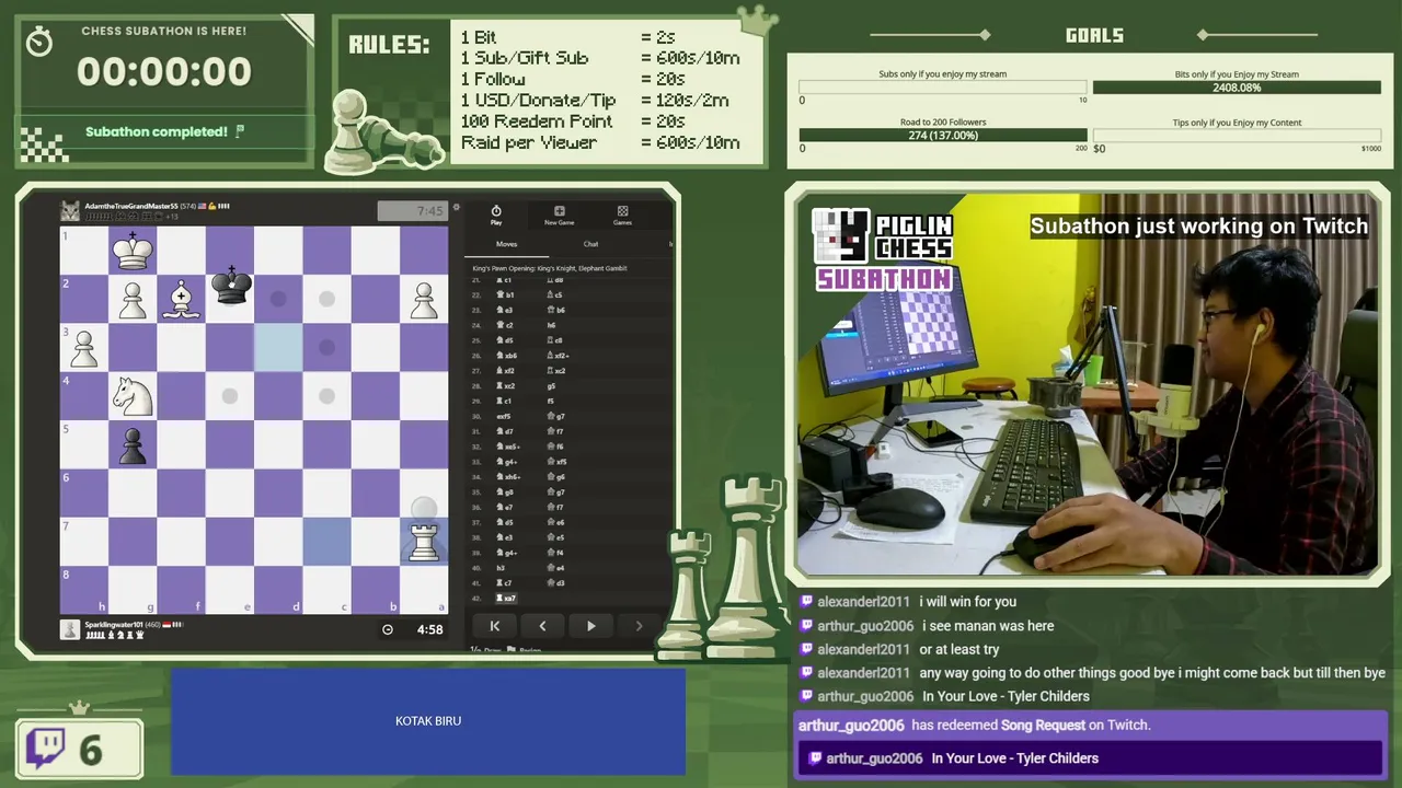Day 8 of Grinding Blitz A with sparkling and 300 elo (Circus Chess)