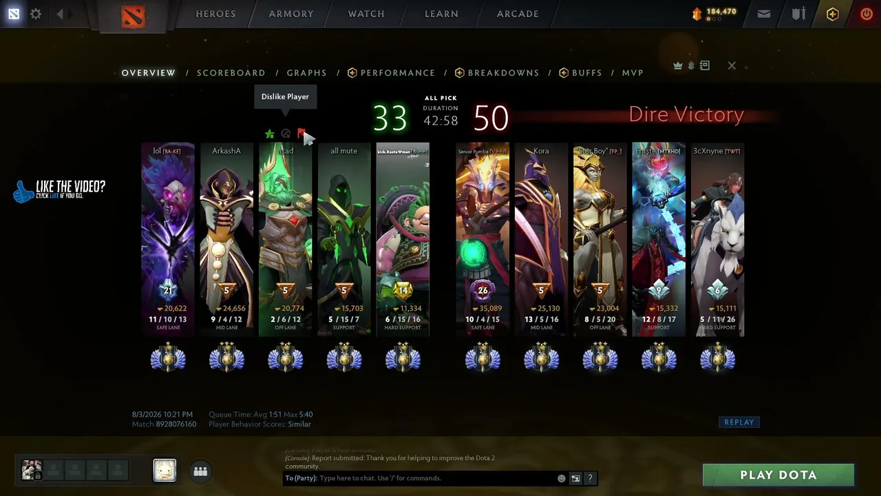 الافضل هنا !!  Dota 2 divine sup ! 5k