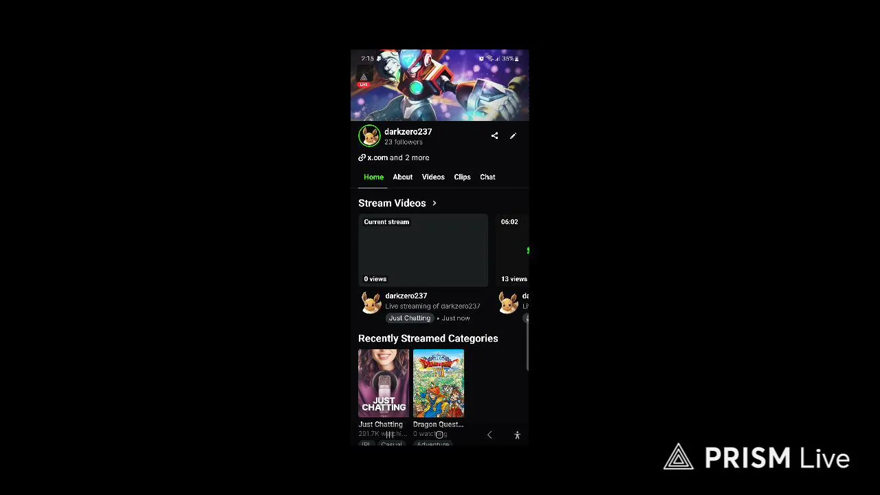 Live streaming of darkzero237