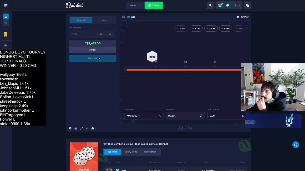 RAINBET🥳GIVEAWAYS🥳LIVE GAMES🥳 $1750 !LEADERBOARD !RAINBET🥳(RAW 20%)