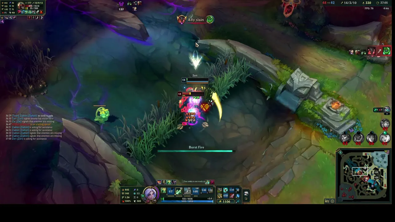 Jugando lol pero me proyecto