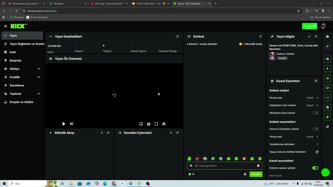 Stream via RTMP (OBS, Vmix, Zoom) with Restream
