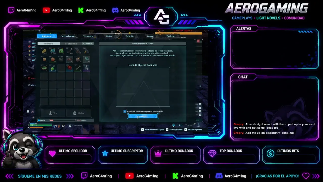 Palword / Avancemos con la base hoy!!