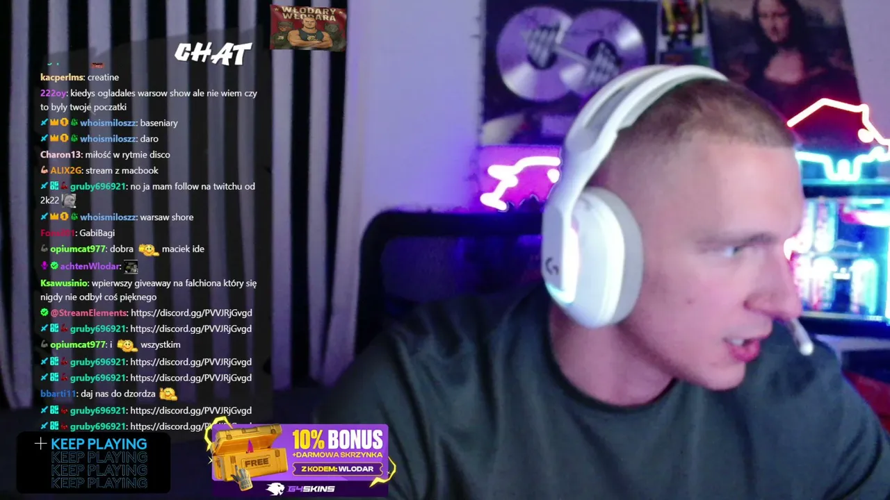 🥭FAJNY I WESOLY PONIEDZIALEK🥭🟣 !g4 KOD WLODAR🟣 !dzik !logitech [+18]