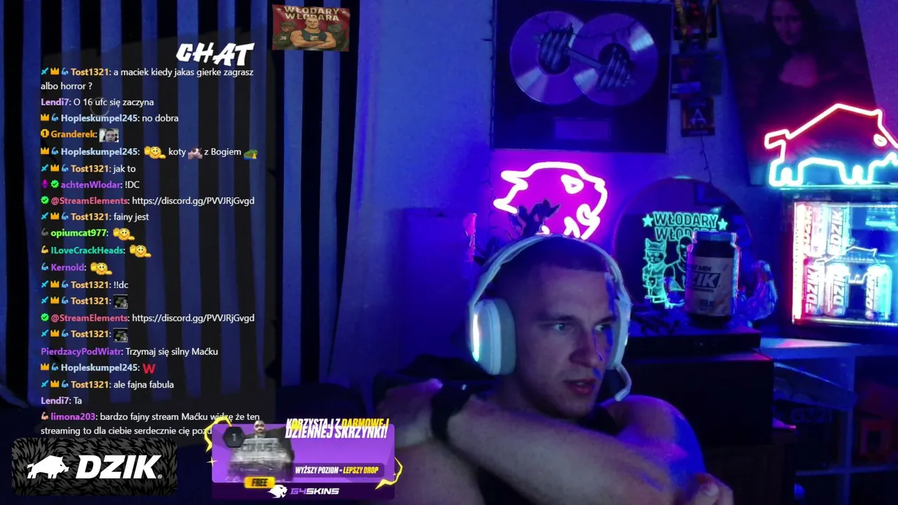🥭WAKACJE LAMPA AFERY DYMY HERE🥭🟣 !g4 KOD WLODAR🟣 !dzik !logitech [+18]
