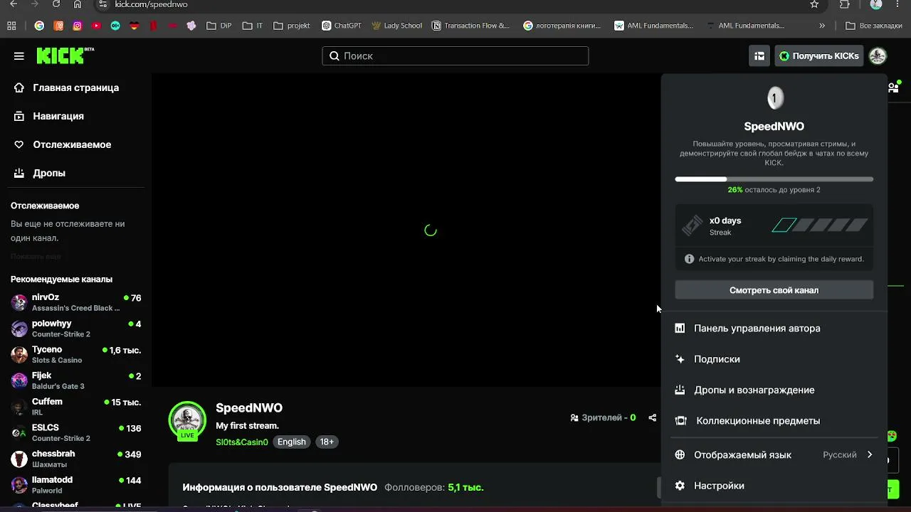 My first stream.