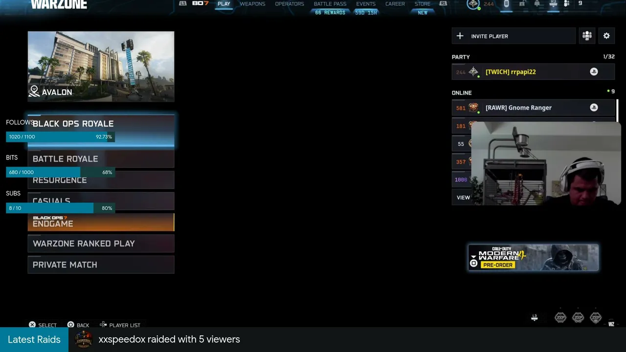 PAPI IS LIVE IN WARZONE 💪 (21-Plus)300Bits/Kicks/1Sub=1NastyBean 20/1100 to 1.1k Follow Goal! 8/10 Sub Goal-Call of Duty:Warzone W/Friends!