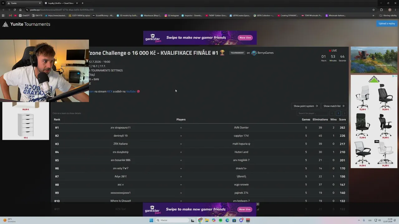 🏆MROŽ PLAYzone Challenge o 16 000 Kč - FINÁLE - 1.kvalifikace  - !lanka !hlas !tabulka
