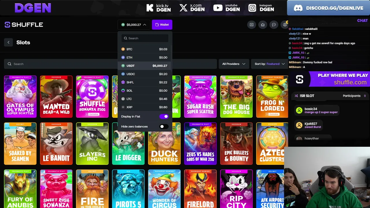 🚨BEST REWARDS ON SHUFFLE :P SLOT CALLS FOR $$$🚨 !shuffle !leaderboard
