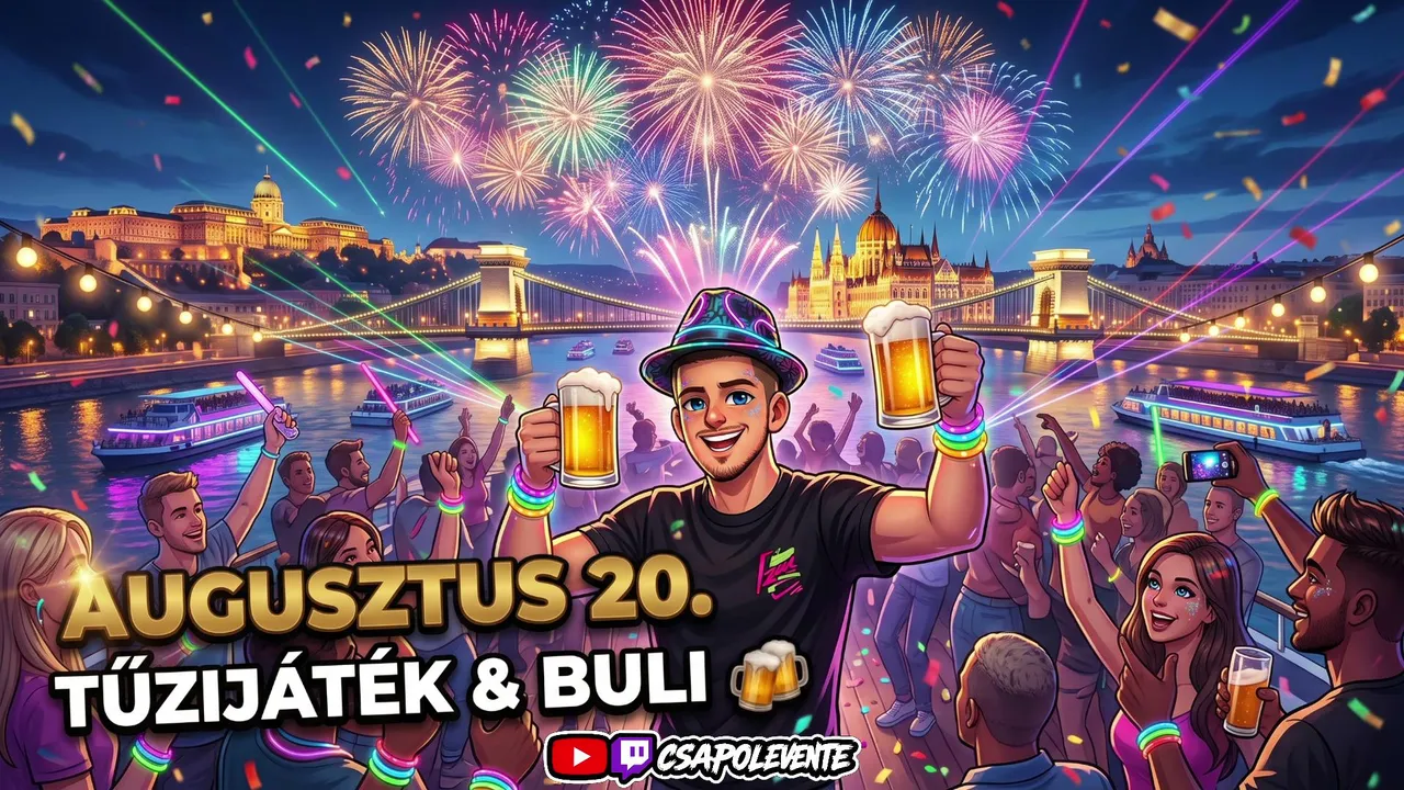 AUGUSZTUS 20. 🎆 | TŰZIJÁTÉK & BULI 🍻| !dc !yt !insta