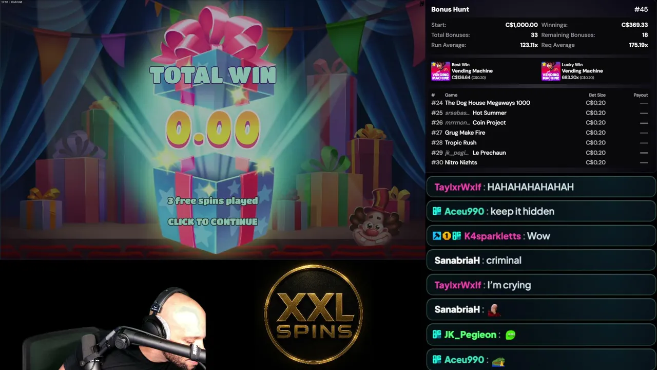XXL Spins | Bonus Hunt | $1k Start