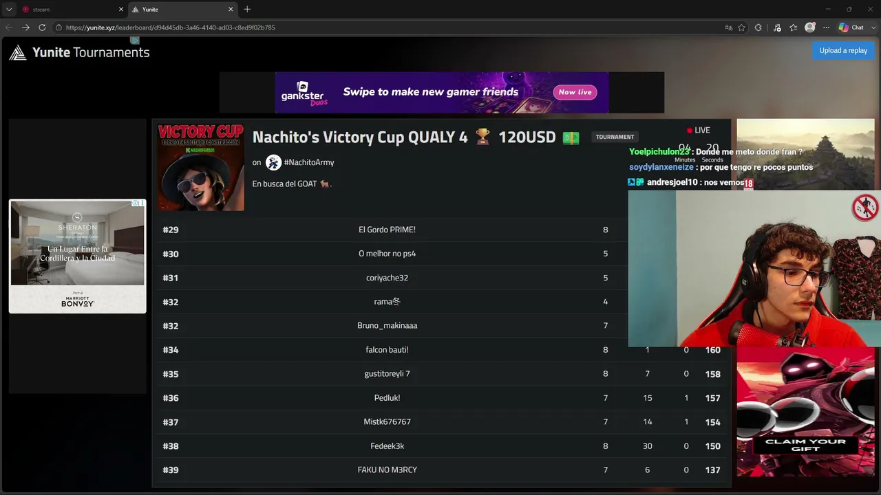 Nachito´s Victory Cup QUALY 3 🏆, 120USD en premios 💸 | !torneo !discord !yunite !tabla |