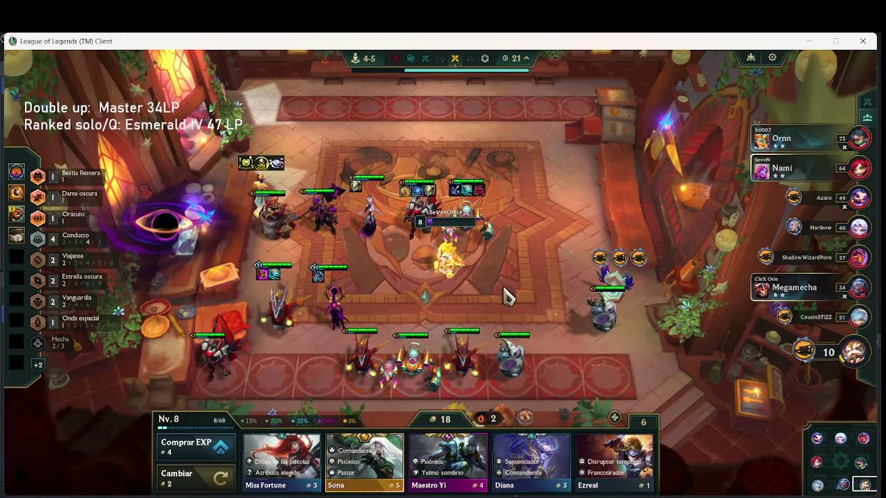 Teamfight Tactics: 
Double up: Master 
Ranked/solo Q:  Esmeralda IV
#TFT #Spanish #Tryhard