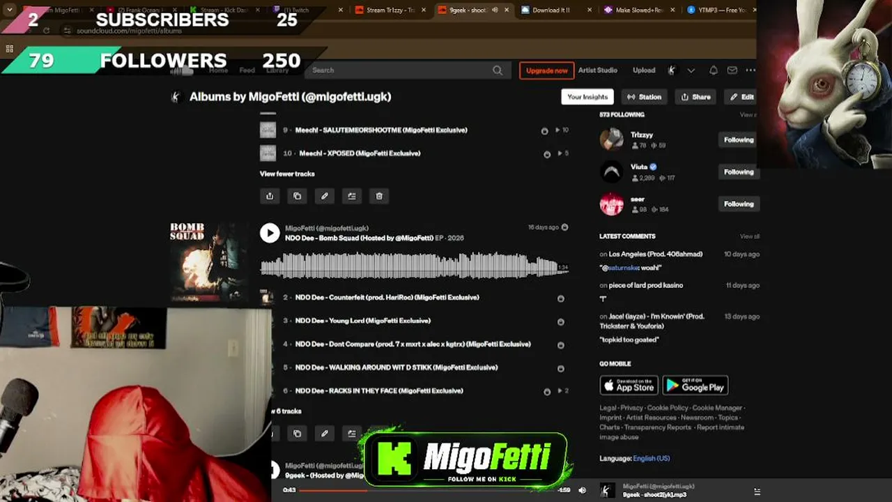 Reacting To Music! ~ Twitch/YT @migofetti ~ KCIP GRIND! ~ 72/250 Followers