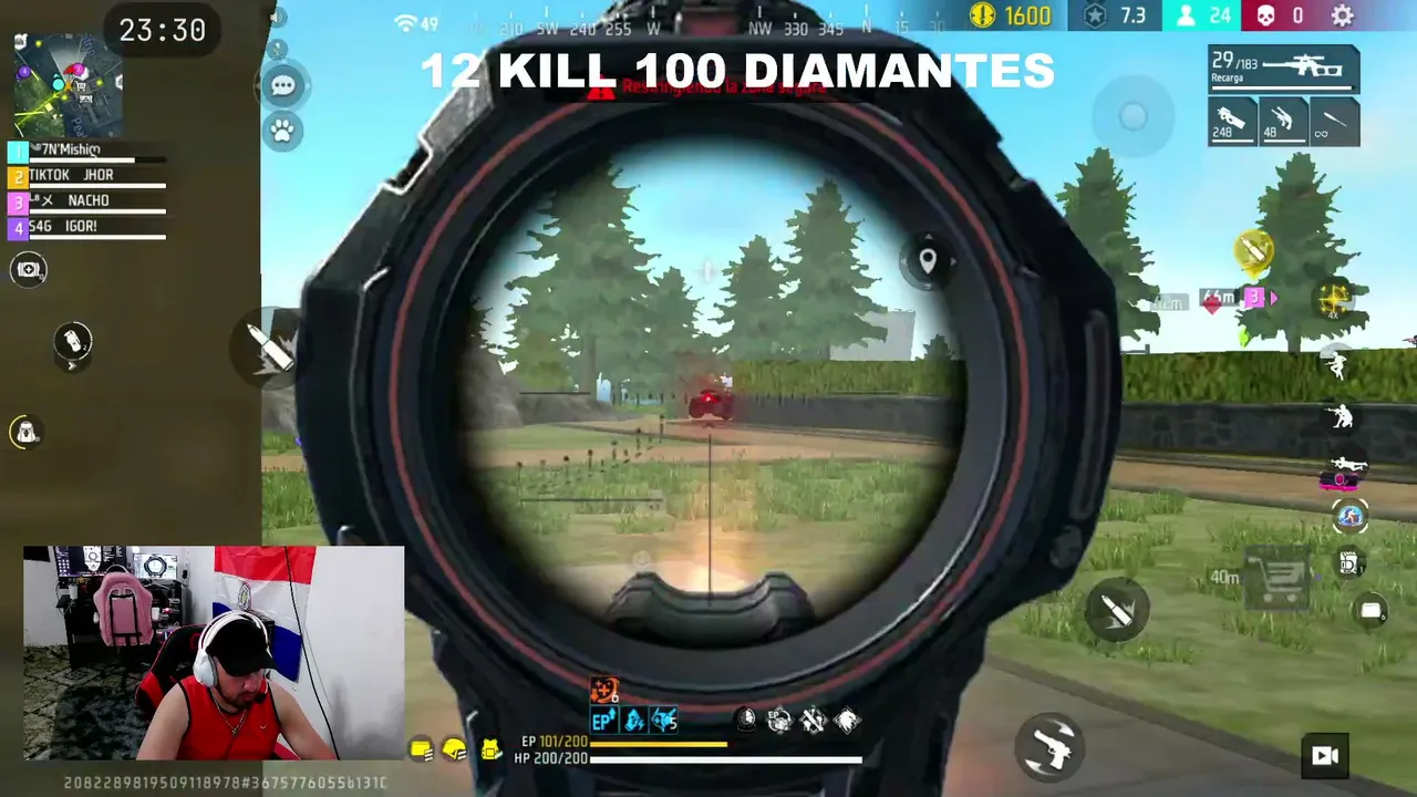 15 KILL Y 300 DIAMANTES