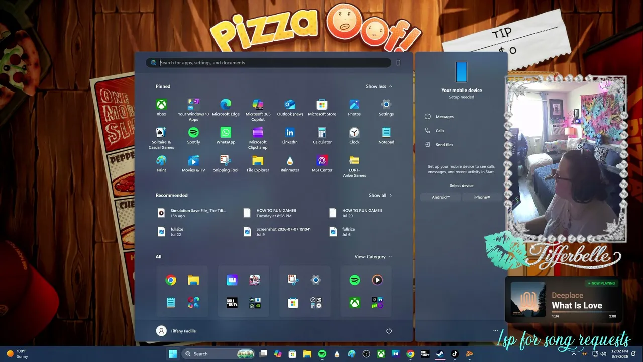 Hi, Thank you for calling Chaos, would you like a pizza today???<3