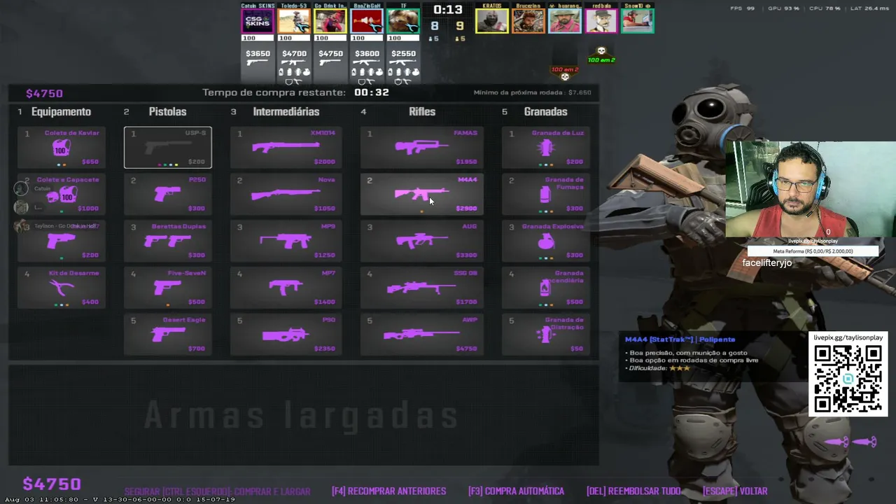 Games diversos em live