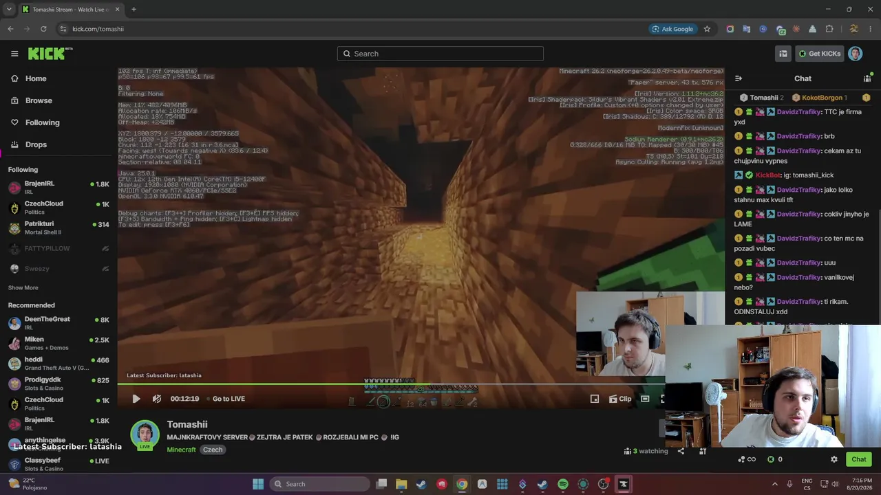 MAJNKRAFTOVY SERVER☕ZEJTRA JE PATEK ☕ROZJEBALI MI PC ☕ !IG