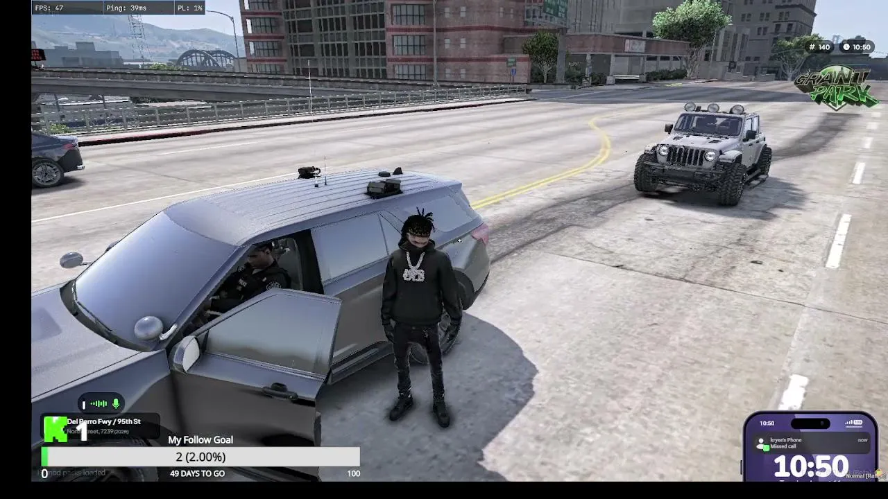 Come with me and crashout against pd in Grant Park.