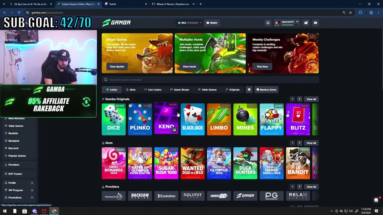 Turning $500 to $10,000 LIVE | !discord | !gamba | AYO x GAMBA